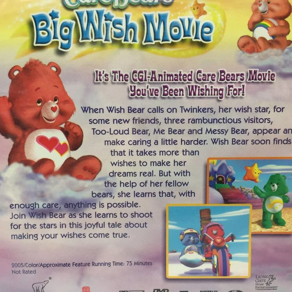 Vtg Set 2 DVD Care Bears Big Wish Movie Cheer There Everywhere 8 Episodes Lesson - Picture 5 of 10
